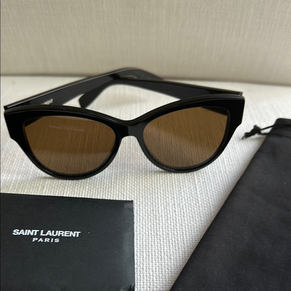 Saint Laurent Black Cat-Eye Sunglasses - Picture 3 of 7